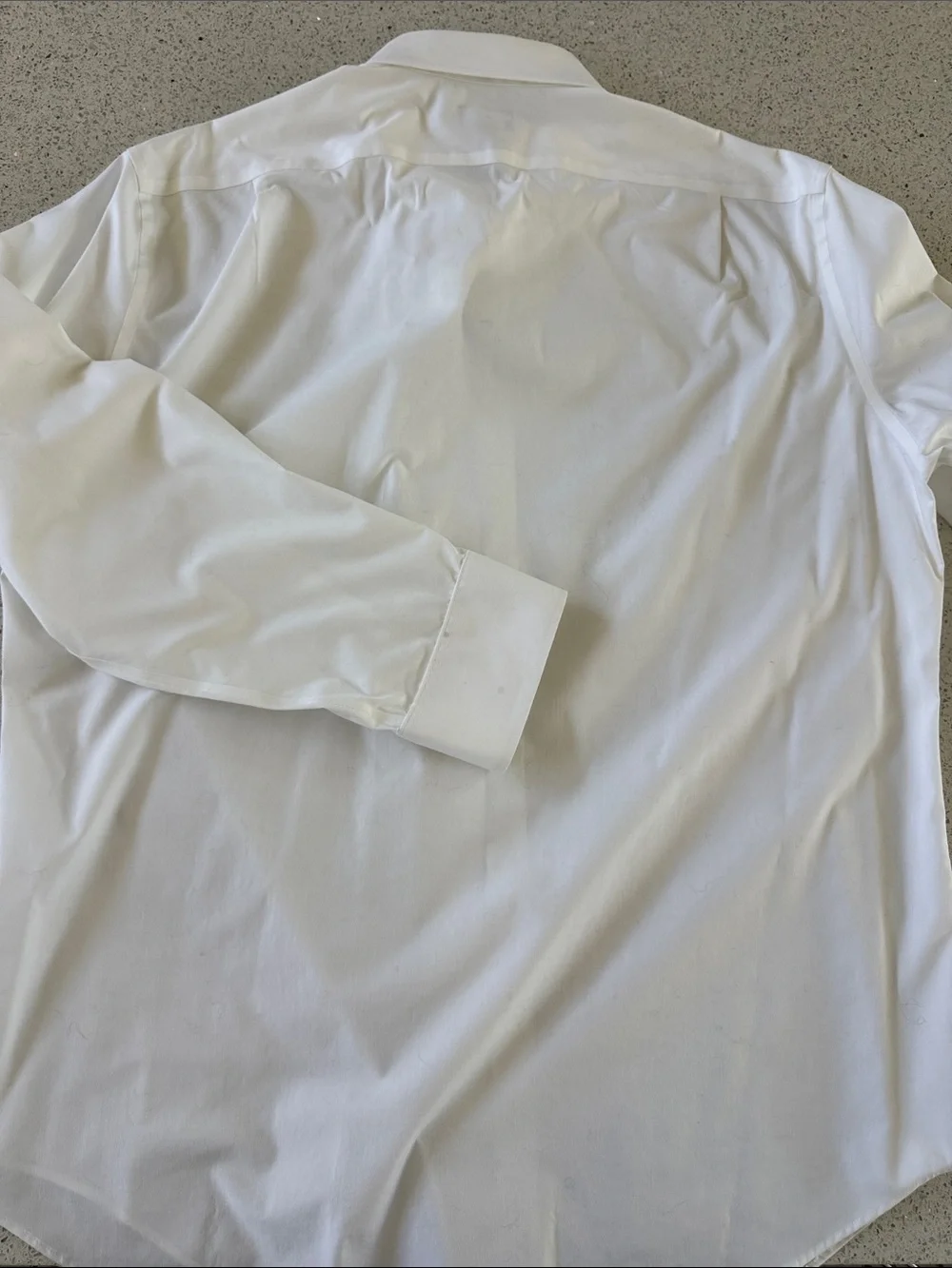 J. Crew White Long-Sleeve Dress Shirt with Chest Pocket